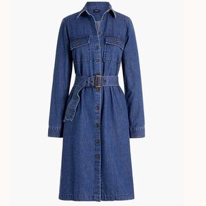 J. Crew Blue Long Sleeve Denim Dress